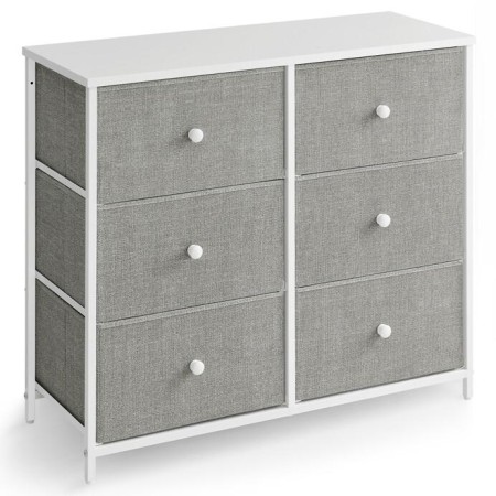 Komoda 80x30x71cm, kov, šedá, AUK-E1032 GREY
