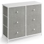 Komoda 80x30x71cm, kov, šedá, AUK-E1032 GREY