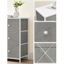 Komoda 80x30x71cm, kov, šedá, AUK-E1032 GREY