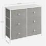 Komoda 80x30x71cm, kov, šedá, AUK-E1032 GREY