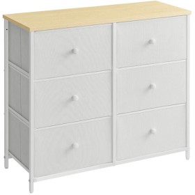 Komoda 80x30x71cm, kov, bílá, AUK-E1032 WT