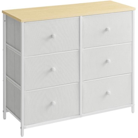 Komoda 80x30x71cm, kov, bílá, AUK-E1032 WT