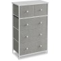 Komoda 56x30x93cm, kov, šedá, AUK-E1051 GREY