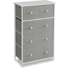 Komoda 56x30x93cm, kov, šedá, AUK-E1051 GREY