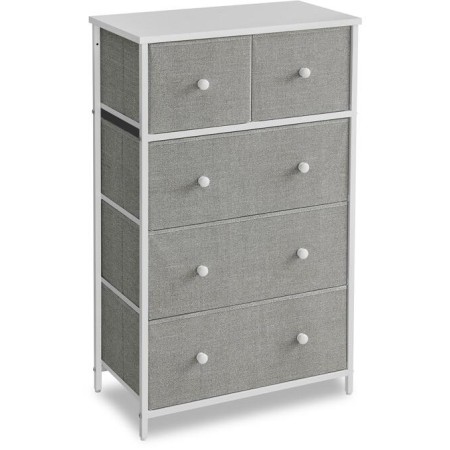 Komoda 56x30x93cm, kov, šedá, AUK-E1051 GREY