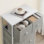 Komoda 56x30x93cm, kov, šedá, AUK-E1051 GREY