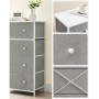 Komoda 56x30x93cm, kov, šedá, AUK-E1051 GREY