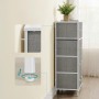 Komoda 56x30x93cm, kov, šedá, AUK-E1051 GREY