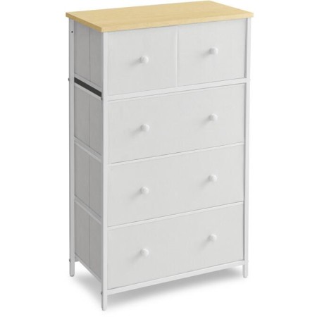 Komoda 56x30x93cm, kov, bílá, AUK-E1051 WT