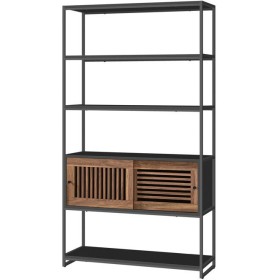 Regál, mdf, černá, AUR-E1121 BK