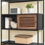 Regál, mdf, černá, AUR-E1121 BK
