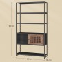 Regál, mdf, černá, AUR-E1121 BK