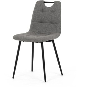 Jídelní židle, šedá, látka, DCL-V2017 GREY2