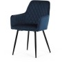 Jídelní židle, modrá, sametová látka, DCH-215 BLUE4