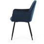 Jídelní židle, modrá, sametová látka, DCH-215 BLUE4