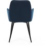 Jídelní židle, modrá, sametová látka, DCH-215 BLUE4