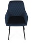 Jídelní židle, modrá, sametová látka, DCH-215 BLUE4