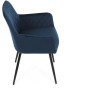 Jídelní židle, modrá, sametová látka, DCH-215 BLUE4