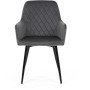 Jídelní židle, šedá, sametová látka, DCH-215 GREY4