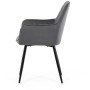 Jídelní židle, šedá, sametová látka, DCH-215 GREY4