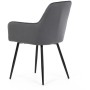 Jídelní židle, šedá, sametová látka, DCH-215 GREY4