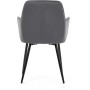 Jídelní židle, šedá, sametová látka, DCH-215 GREY4