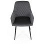 Jídelní židle, šedá, sametová látka, DCH-215 GREY4
