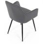 Jídelní židle, šedá, sametová látka, DCH-215 GREY4