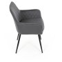 Jídelní židle, šedá, sametová látka, DCH-215 GREY4