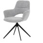 Jídelní židle, šedá, látka, DCH-D1320 GREY2