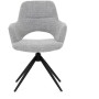 Jídelní židle, šedá, látka, DCH-D1320 GREY2