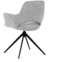 Jídelní židle, šedá, látka, DCH-D1320 GREY2