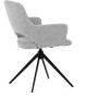 Jídelní židle, šedá, látka, DCH-D1320 GREY2