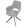 Jídelní židle, šedá, látka, DCH-D1320 GREY2