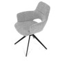 Jídelní židle, šedá, látka, DCH-D1320 GREY2