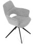 Jídelní židle, šedá, látka, DCH-D1320 GREY2