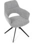 Jídelní židle, šedá, látka, DCH-D1320 GREY2