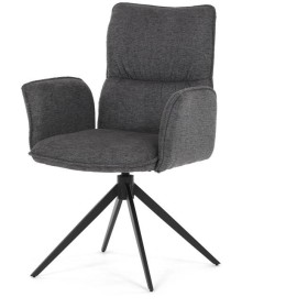 Jídelní židle, šedá, látka, DCH-D1328 GREY2