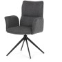 Jídelní židle, šedá, látka, DCH-D1328 GREY2
