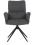 Jídelní židle, šedá, látka, DCH-D1328 GREY2