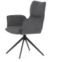 Jídelní židle, šedá, látka, DCH-D1328 GREY2