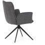 Jídelní židle, šedá, látka, DCH-D1328 GREY2