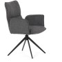 Jídelní židle, šedá, látka, DCH-D1328 GREY2