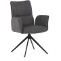 Jídelní židle, šedá, látka, DCH-D1328 GREY2