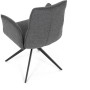 Jídelní židle, šedá, látka, DCH-D1328 GREY2