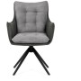 Jídelní židle, šedá, manšestrová látka, DCH-D1345 GREY2