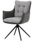 Jídelní židle, šedá, manšestrová látka, DCH-D1345 GREY2