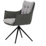 Jídelní židle, šedá, manšestrová látka, DCH-D1345 GREY2