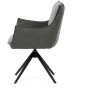 Jídelní židle, šedá, manšestrová látka, DCH-D1345 GREY2