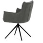 Jídelní židle, šedá, manšestrová látka, DCH-D1345 GREY2